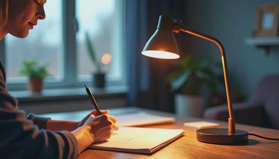 Visual context for desk lamp