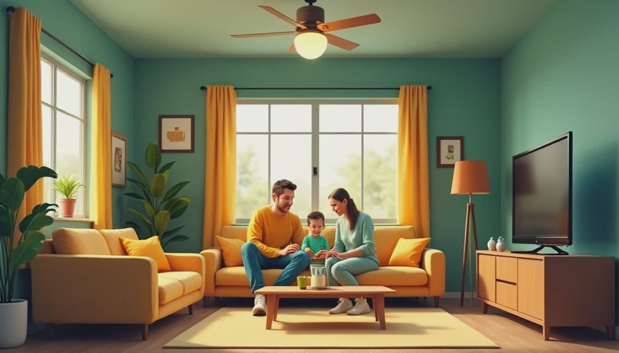 Visual context for flush mount ceiling light
