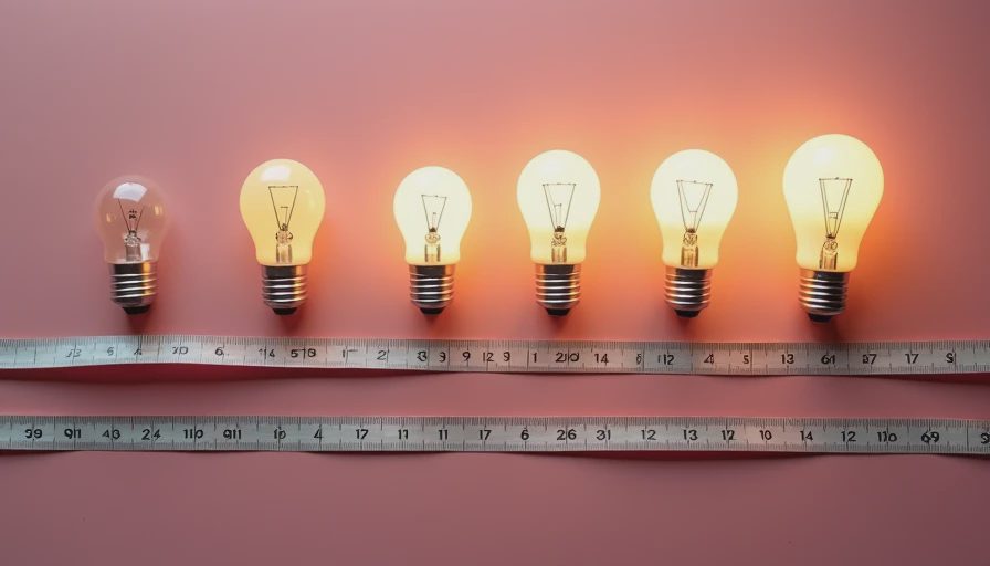 Visual context for light bulb guide size