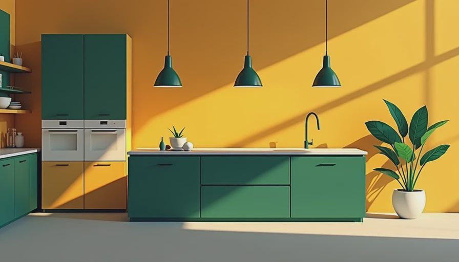 Illustration for 3 light pendant