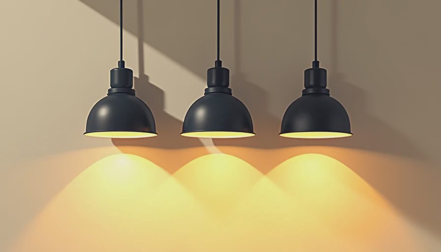 Illustration for 3 light hanging fixture