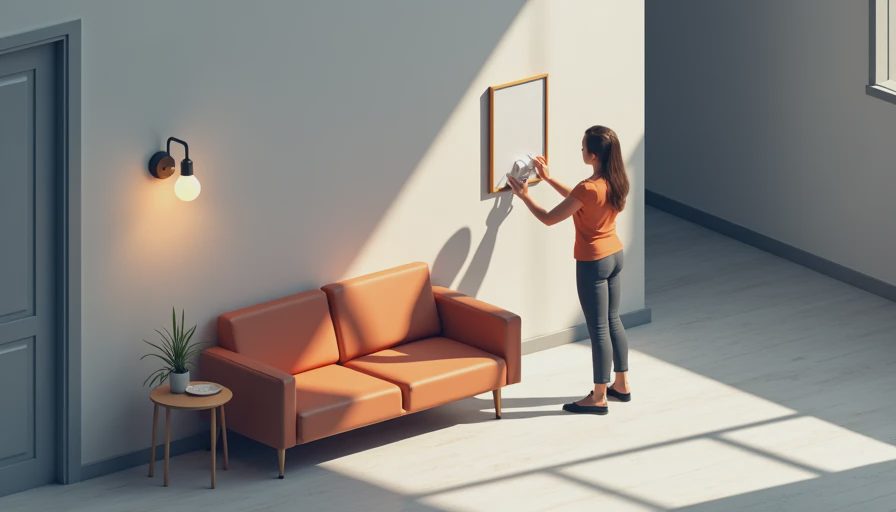 Visual context for plug in wall sconce