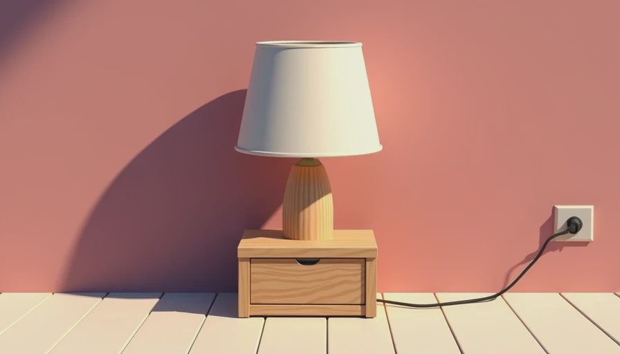 Visual context for wooden bedside table lamps