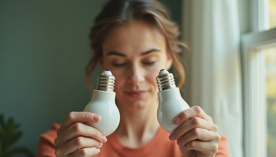 Illustration for E12 vs E26 light bulb base