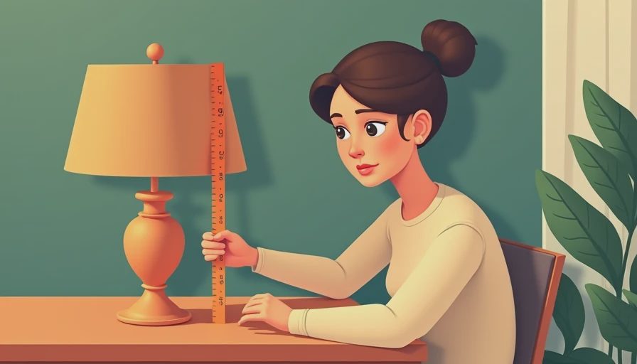 Visual context for lampshade size for table lamp